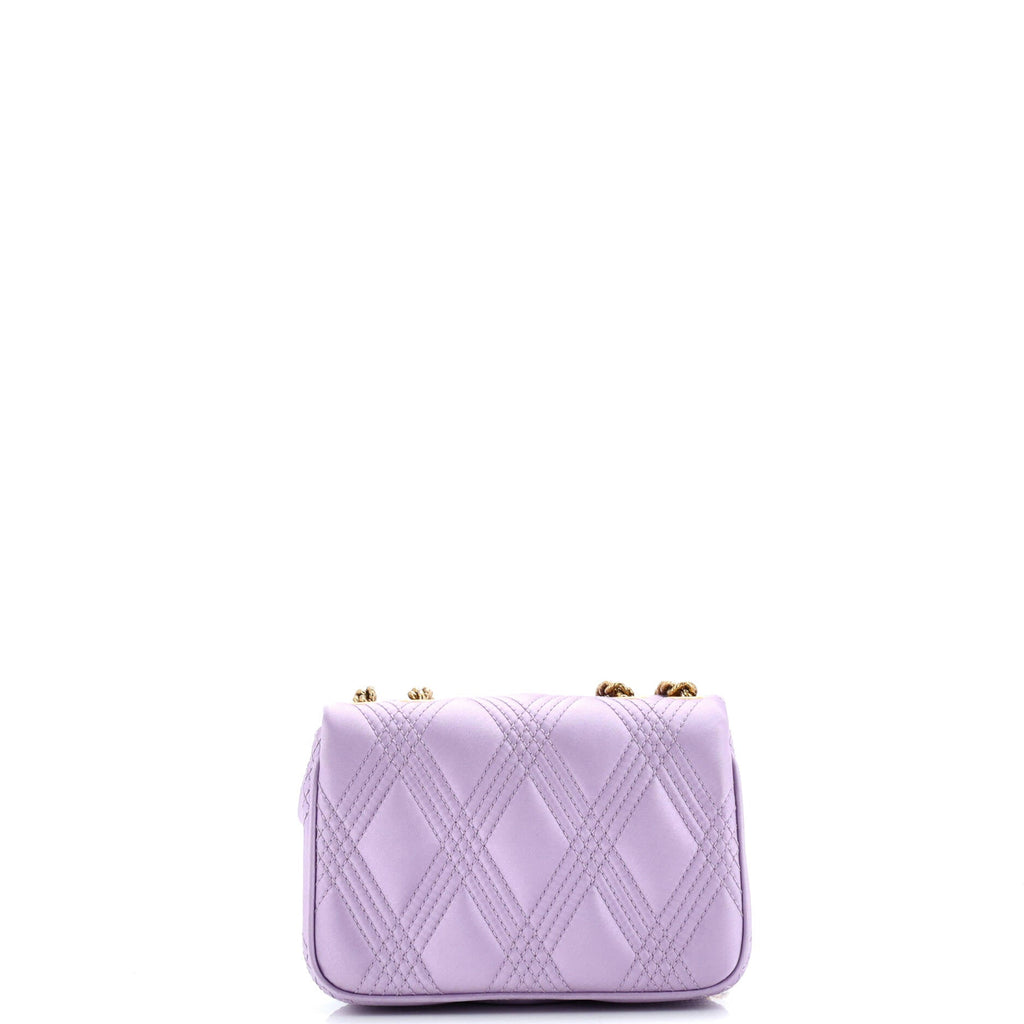 Quiltie 67 Chain Flap Bag Satin Small