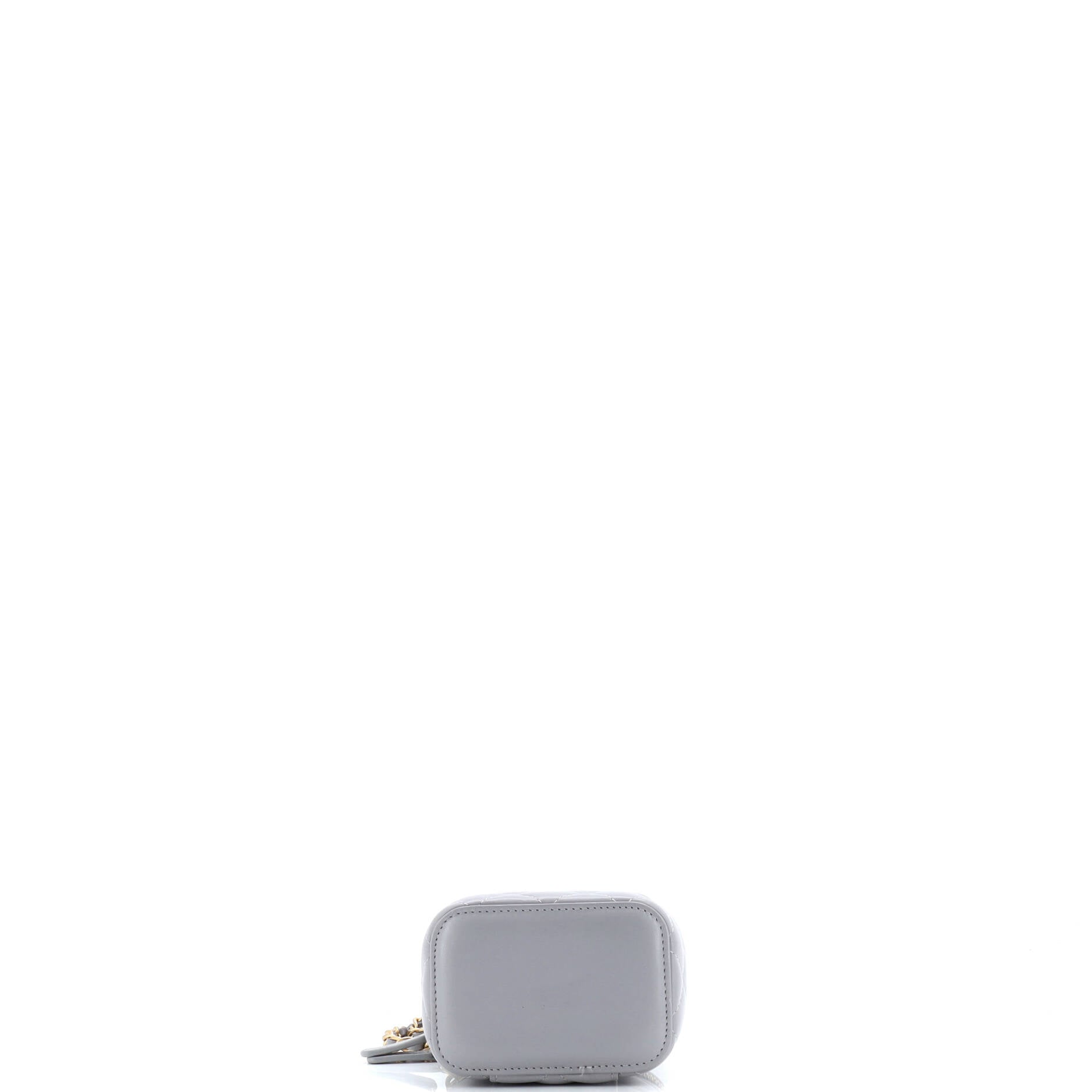 Pearl Crush Vanity Case with Chain Quilted Lambskin Mini