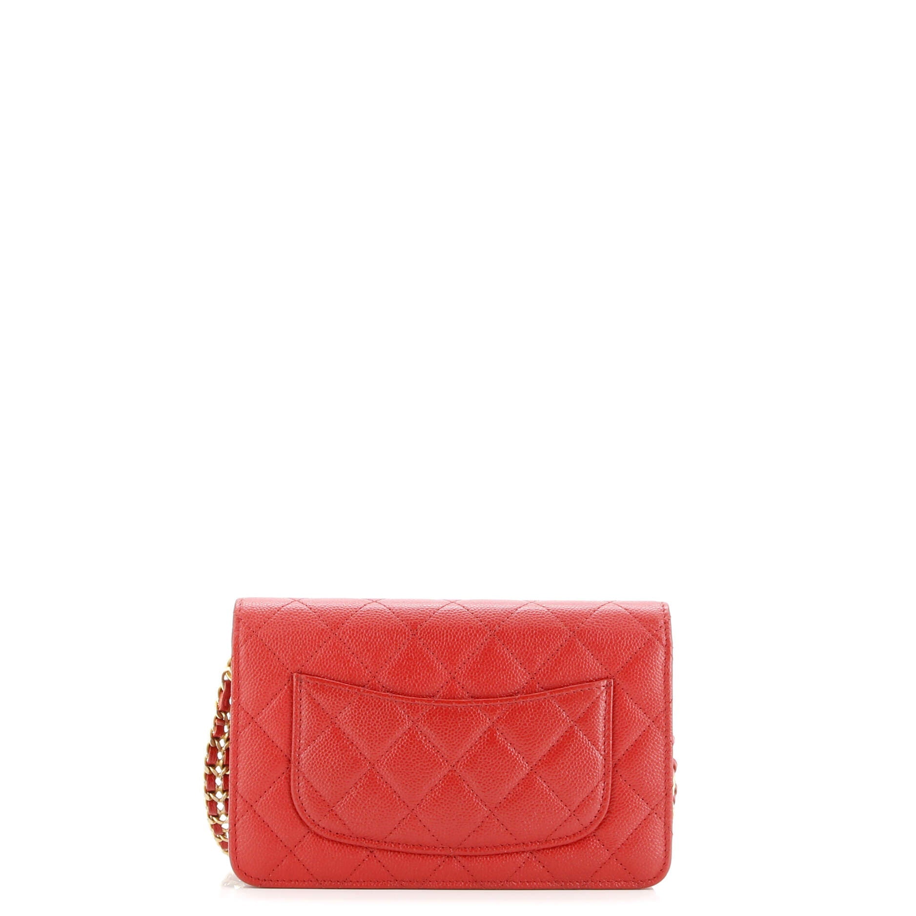 Chain Melody Wallet on Chain Quilted Caviar