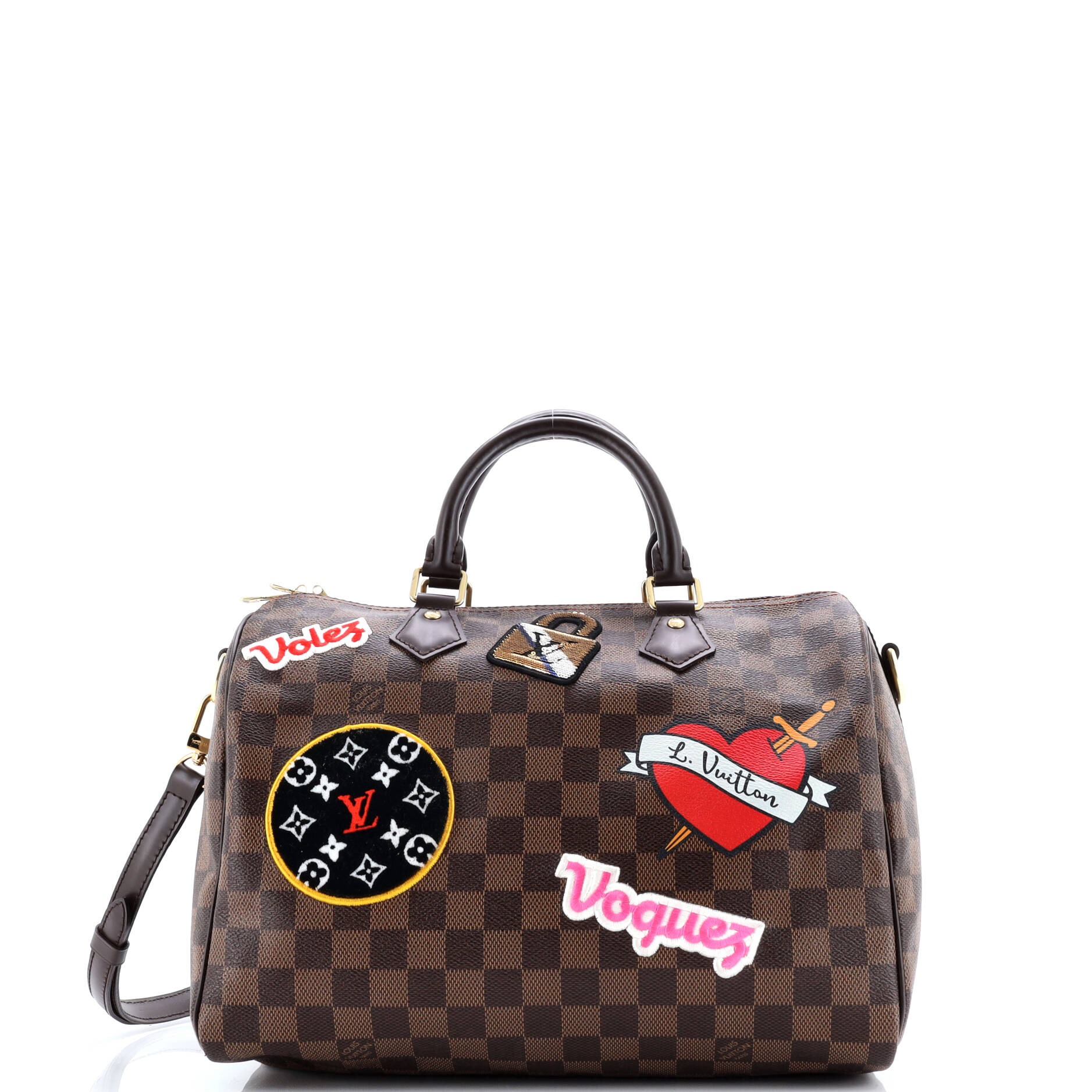 Speedy Bandouliere Bag Limited Edition Patches Damier 30