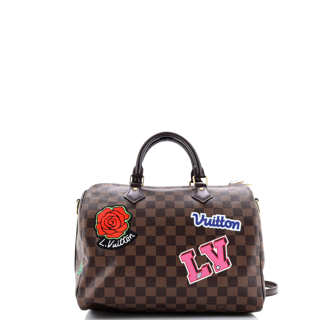 Speedy Bandouliere Bag Limited Edition Patches Damier 30