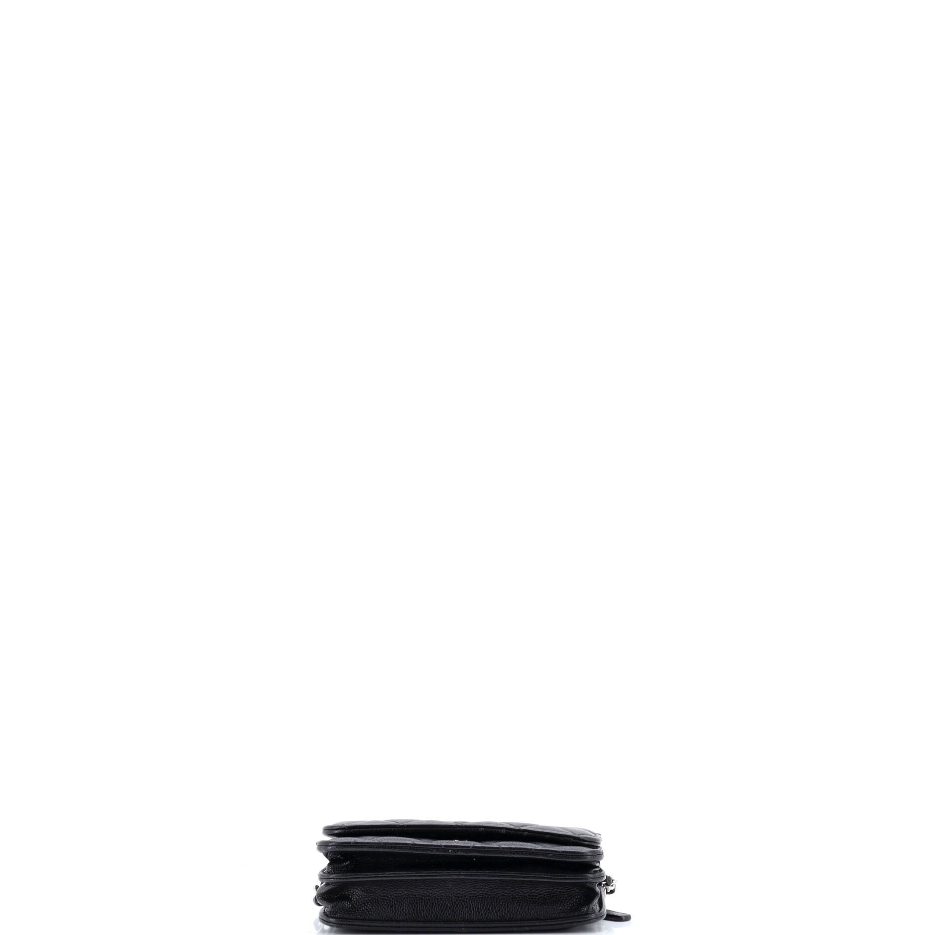 Wallet on Chain Quilted Caviar Mini