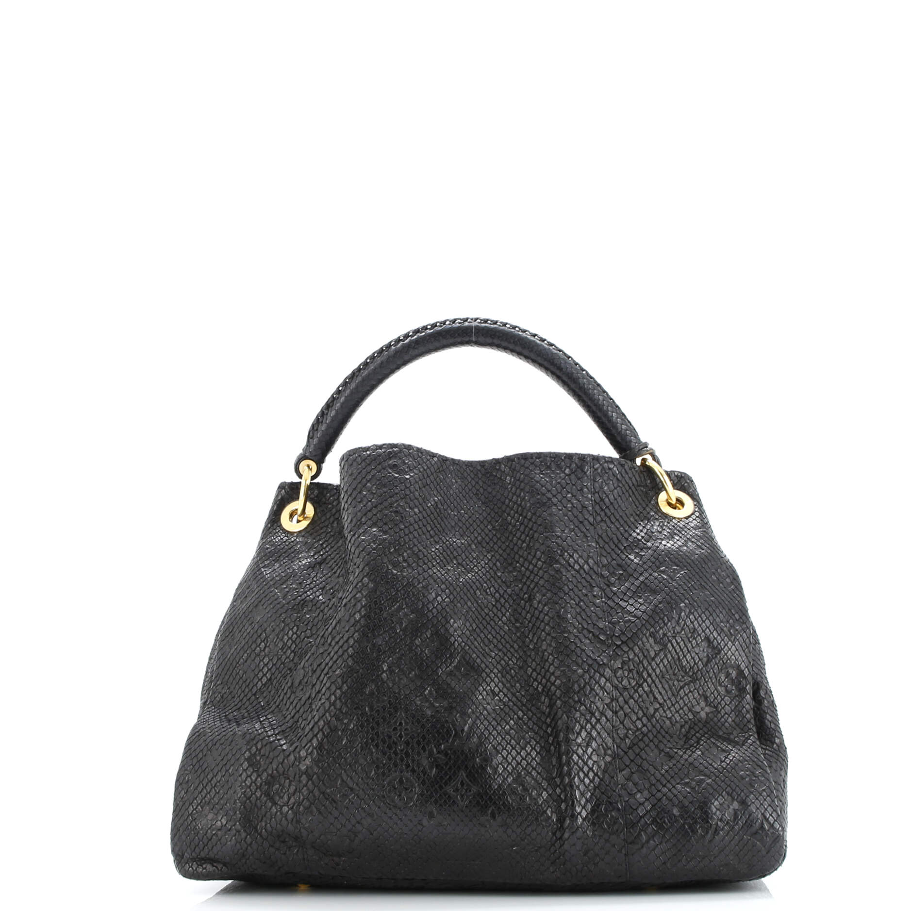 Artsy Handbag Monogram Embossed Python MM
