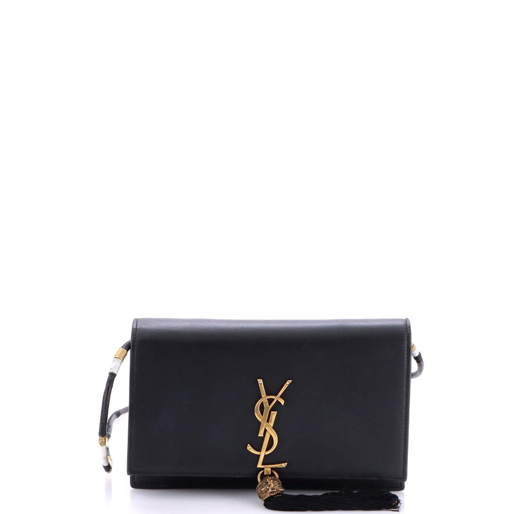 Classic Monogram Tassel Crossbody Bag Leather Small