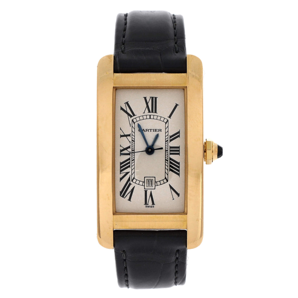Tank Americaine Automatic Watch Yellow Gold and Alligator 23
