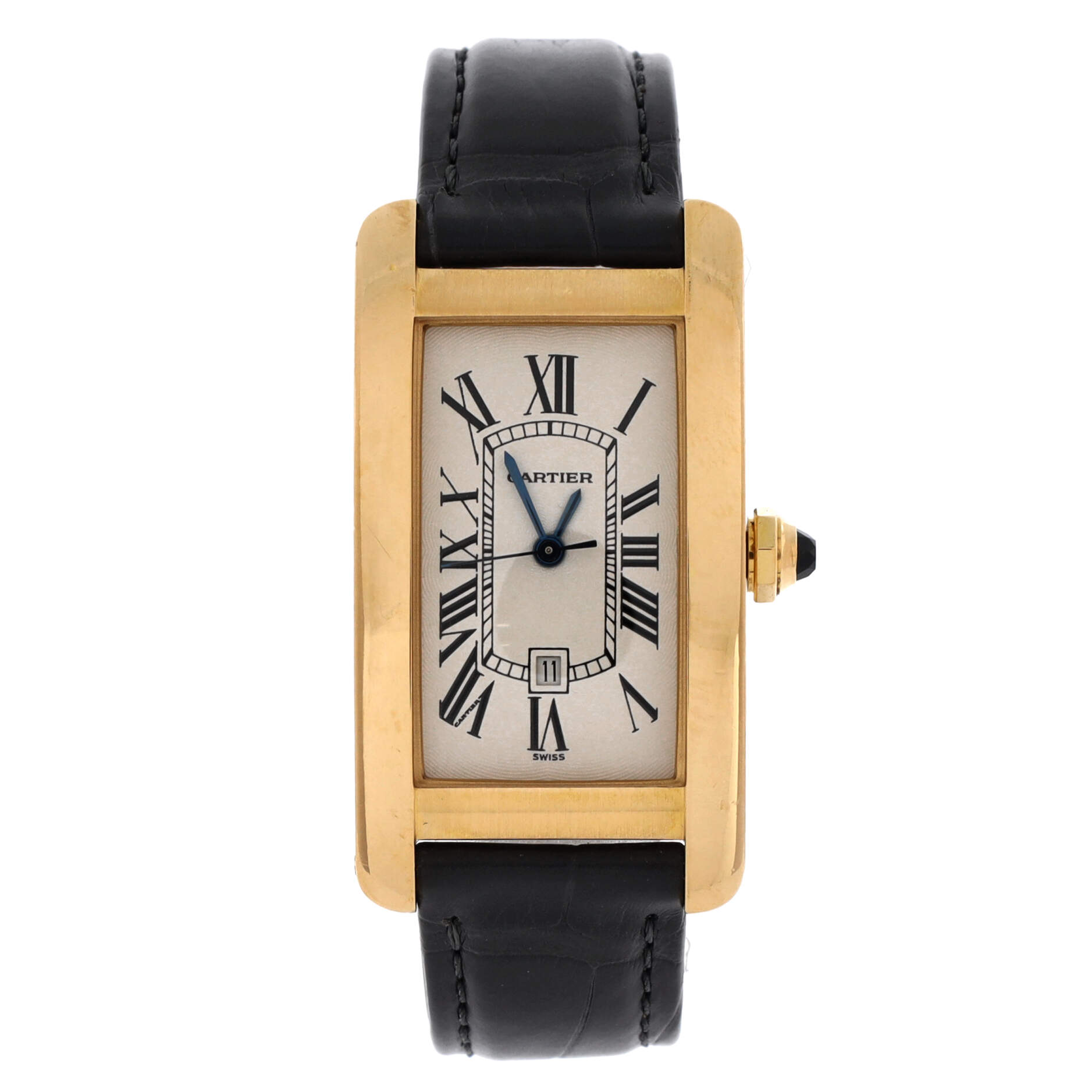 Tank Americaine Automatic Watch Yellow Gold and Alligator 23