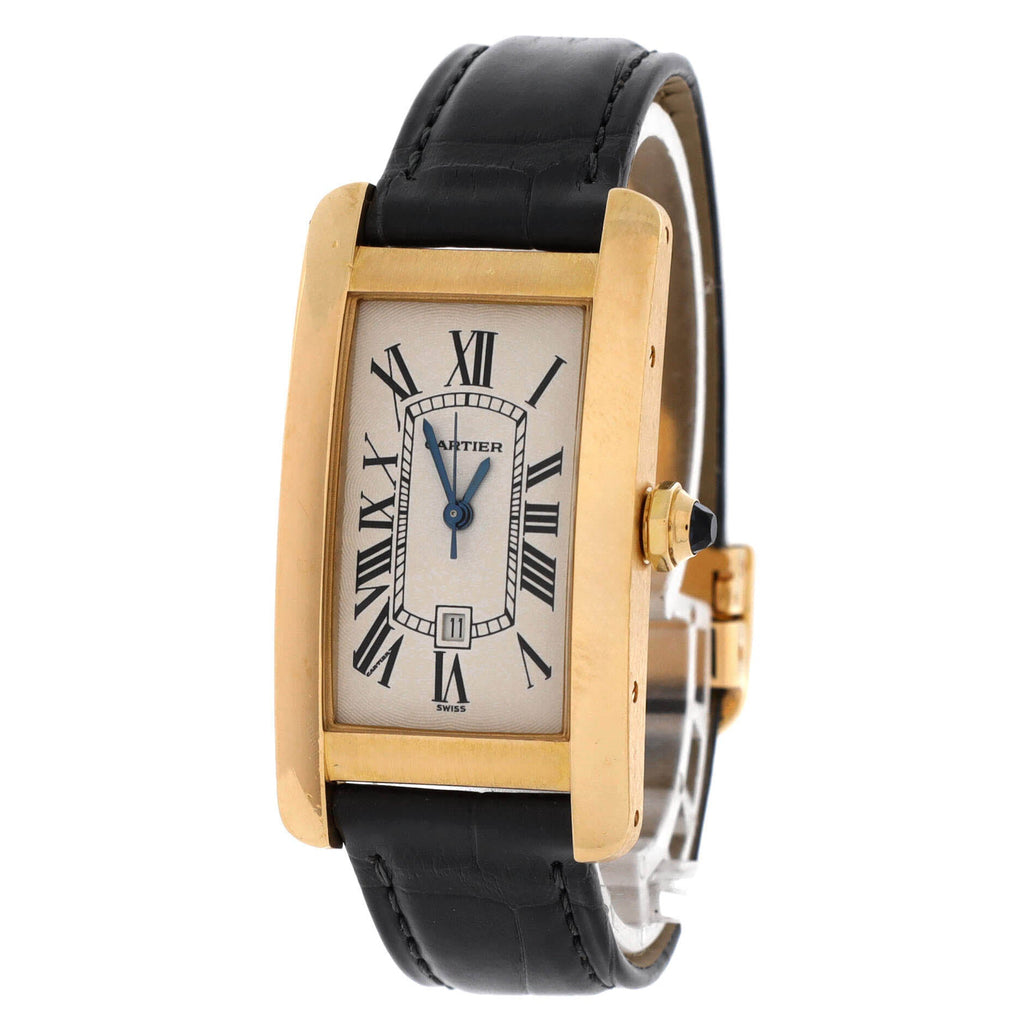 Tank Americaine Automatic Watch Yellow Gold and Alligator 23