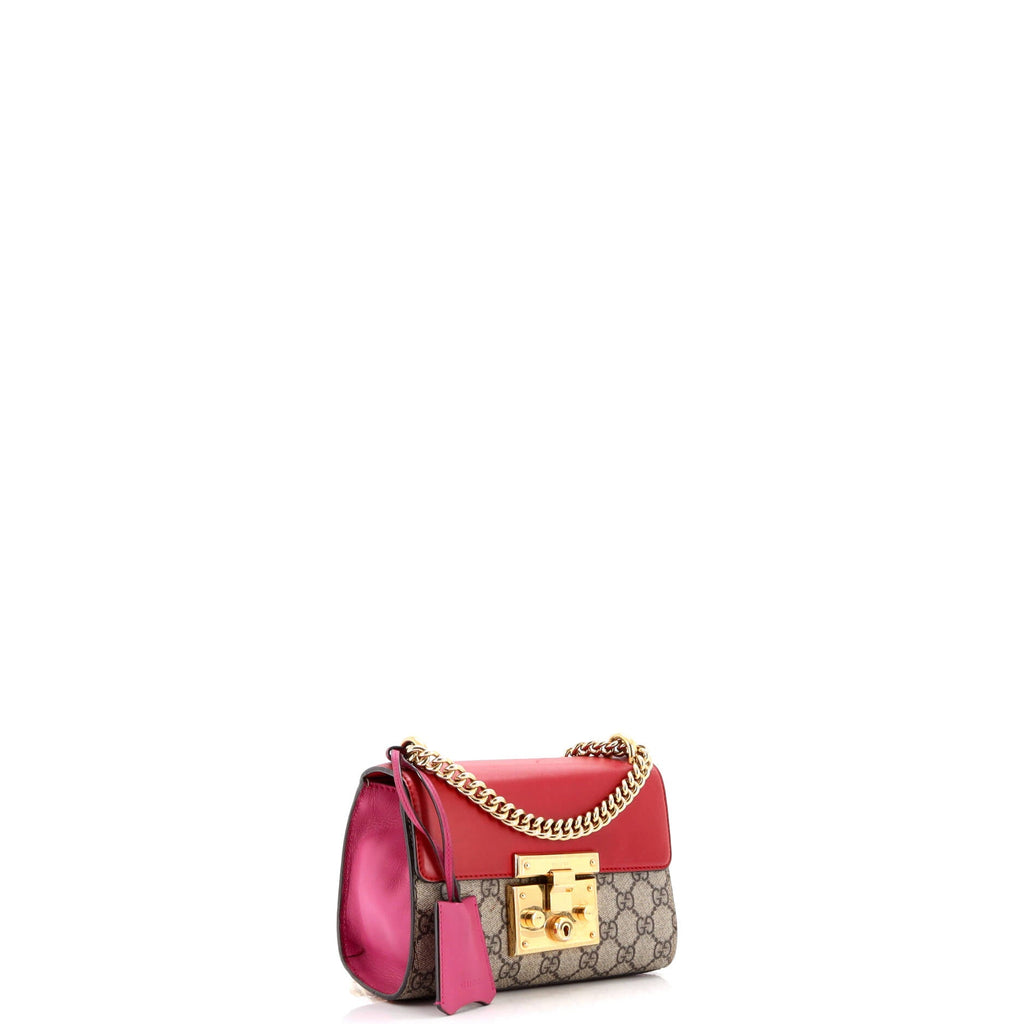 Padlock Shoulder Bag GG Coated Canvas and Leather Small