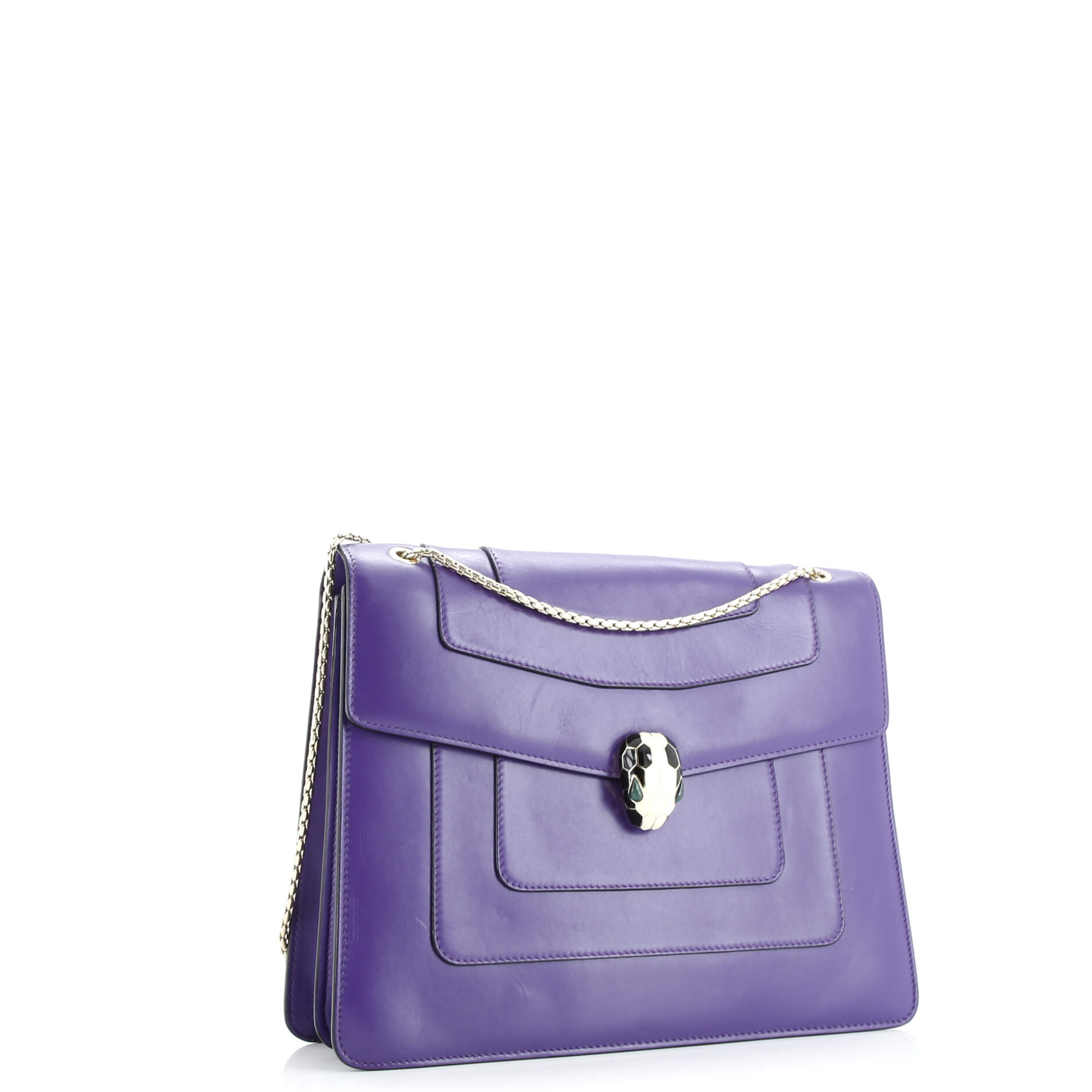 Serpenti Forever Square Shoulder Bag Leather Large