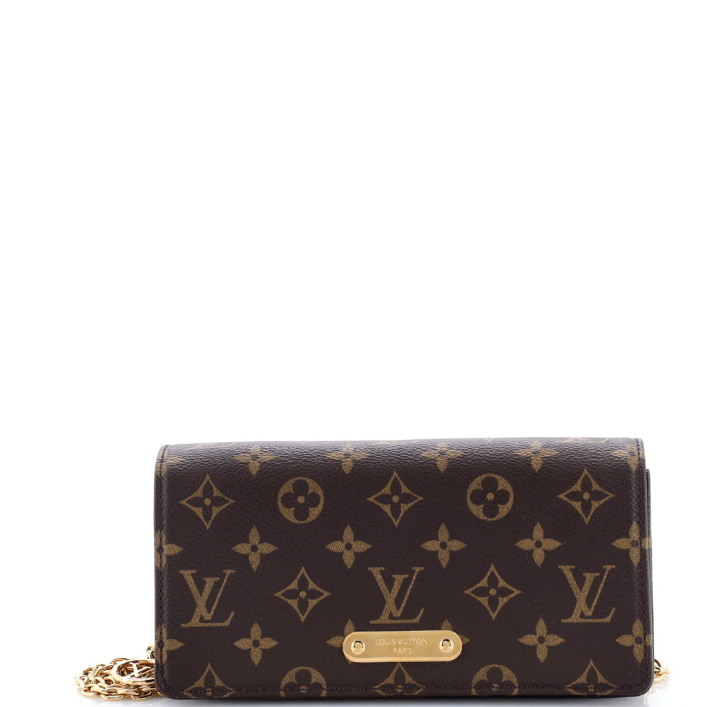 Lily Wallet on Chain Monogram Canvas
