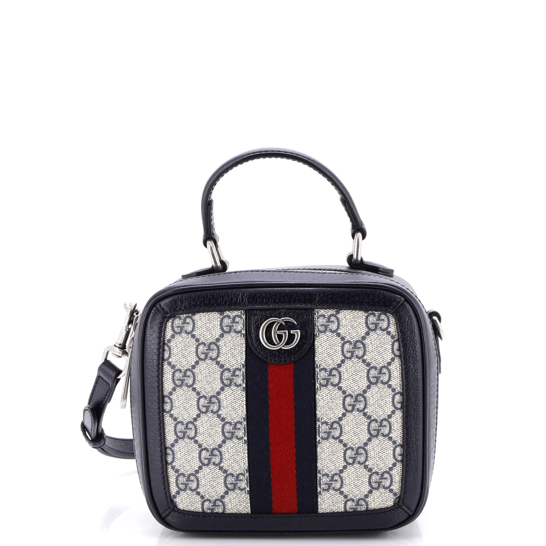 Ophidia Zip Around Top Handle Bag GG Coated Canvas with Leather Mini