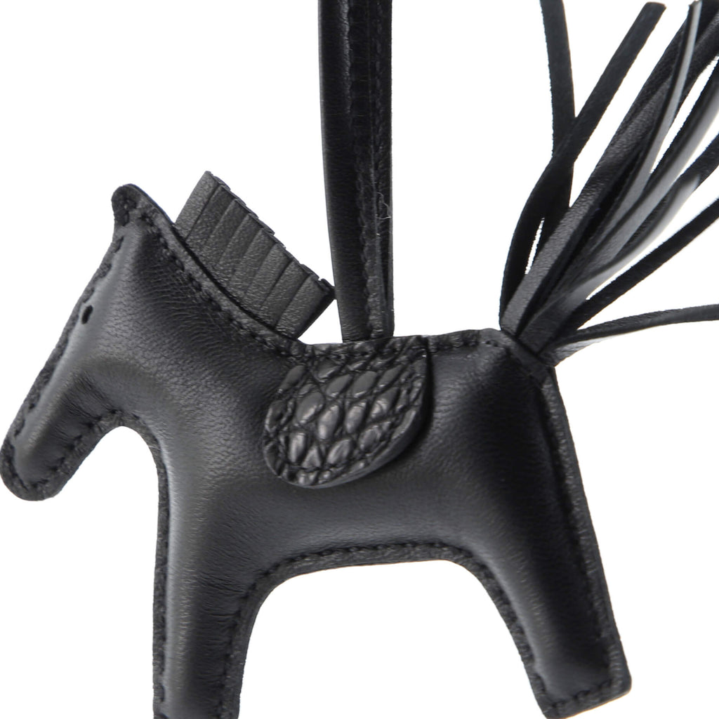 So Black GriGri Rodeo Touch Bag Charm Leather with Alligator PM