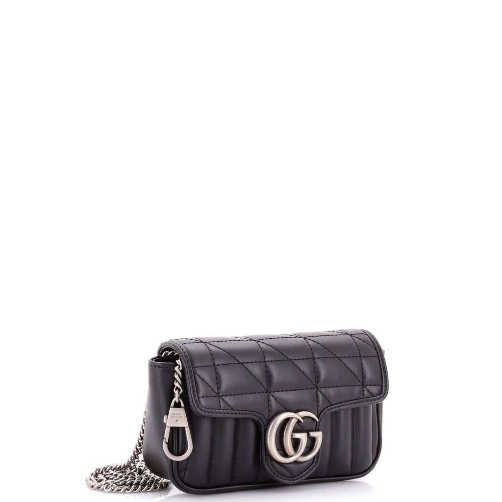 GG Marmont Flap Bag Mixed Matelasse Leather Super Mini
