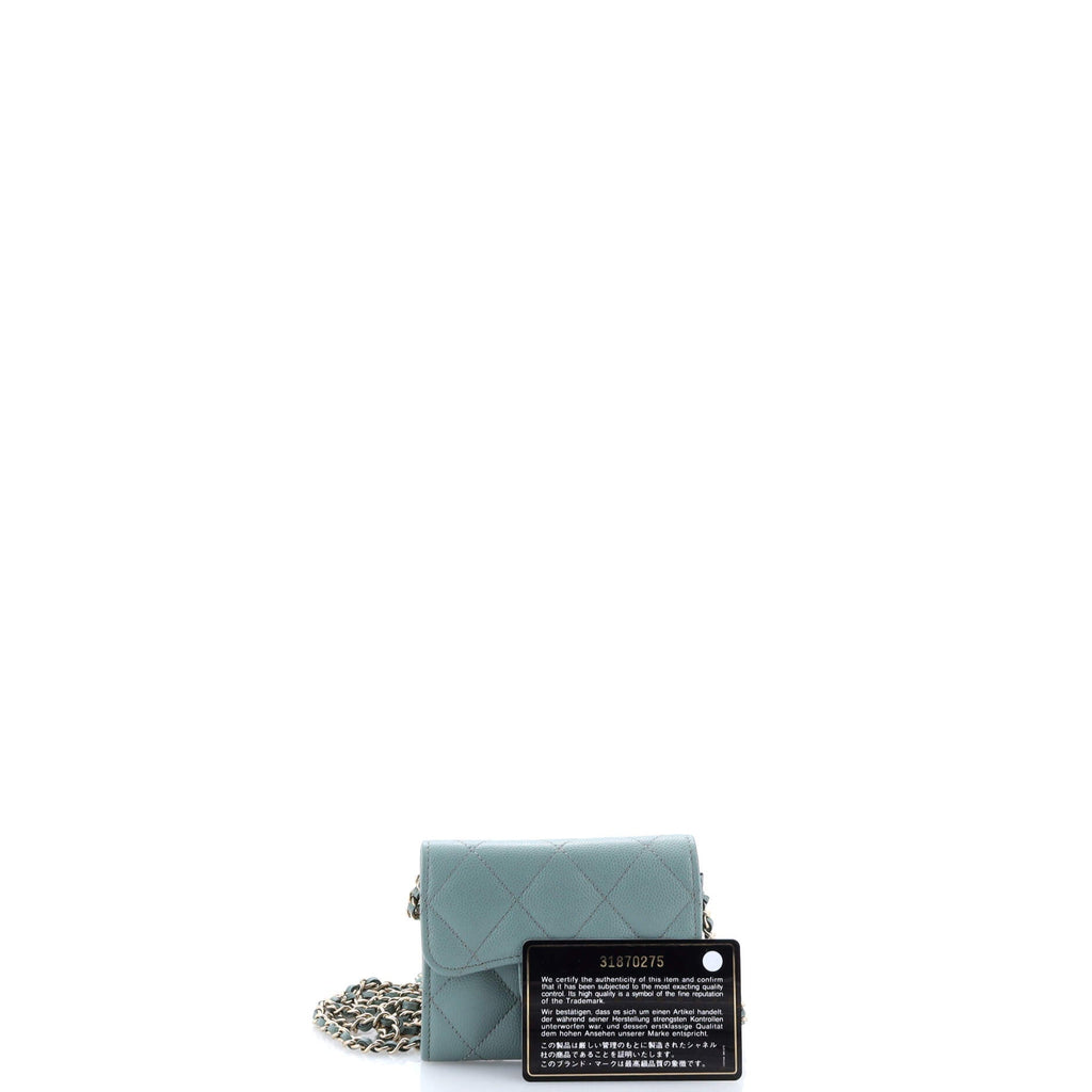 Classic Flap Clutch with Chain Quilted Caviar Small