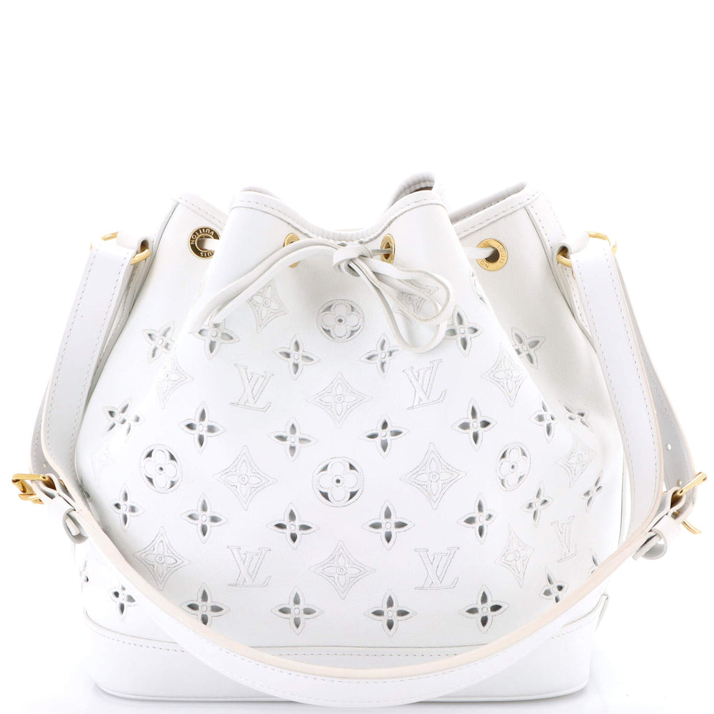 Petit Noe NM Handbag Monogram Cutout Broderie Leather