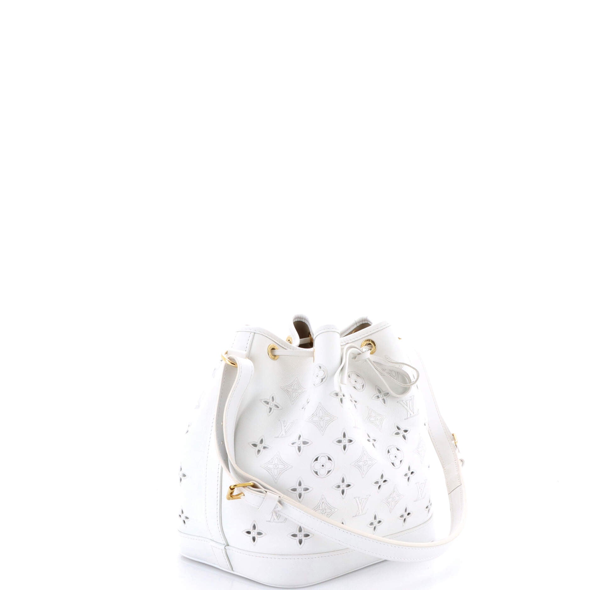 Petit Noe NM Handbag Monogram Cutout Broderie Leather