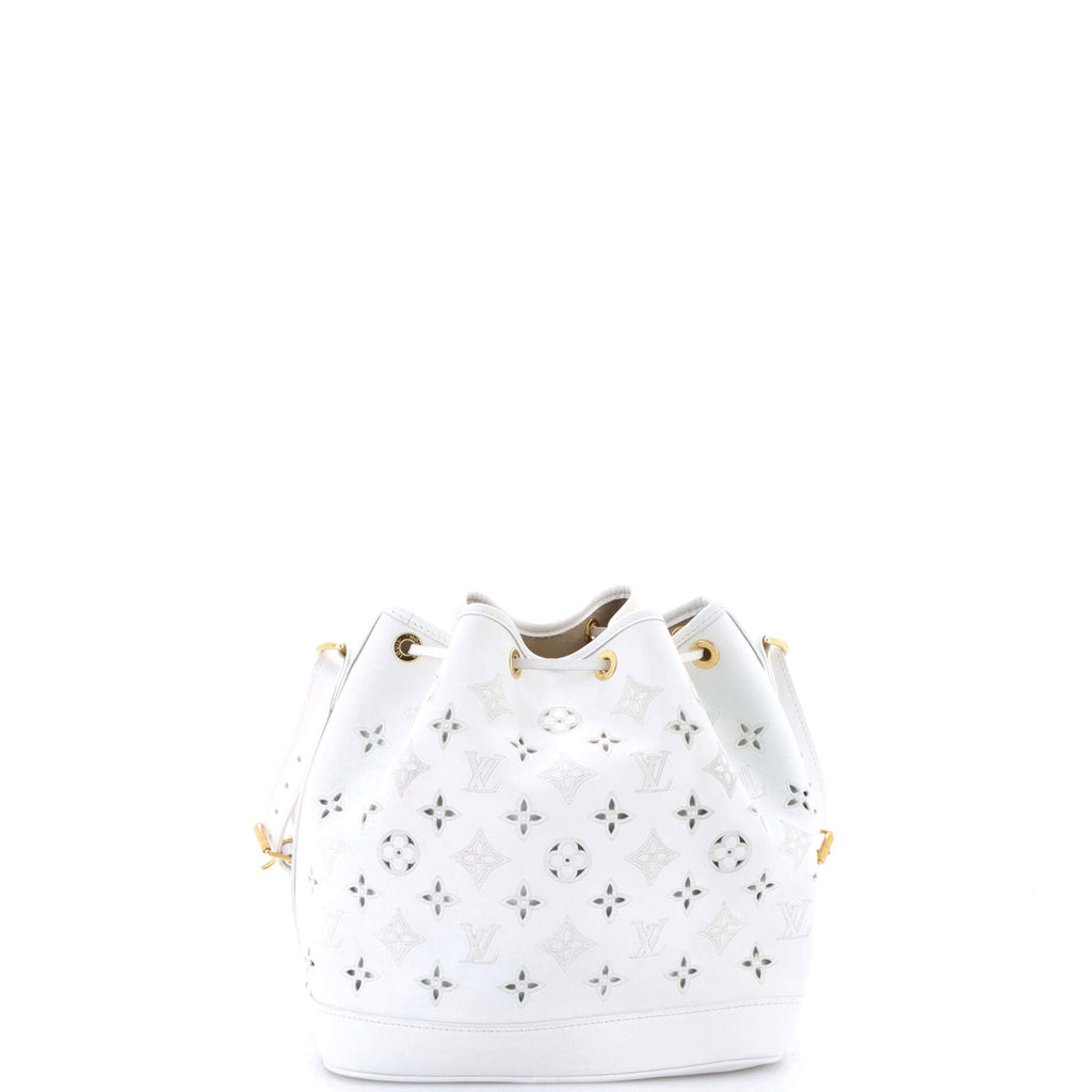 Petit Noe NM Handbag Monogram Cutout Broderie Leather