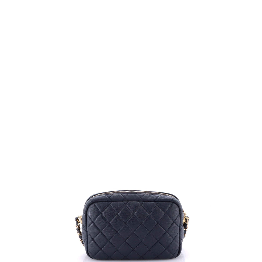 Coco Tassel Camera Case Quilted Caviar Medium