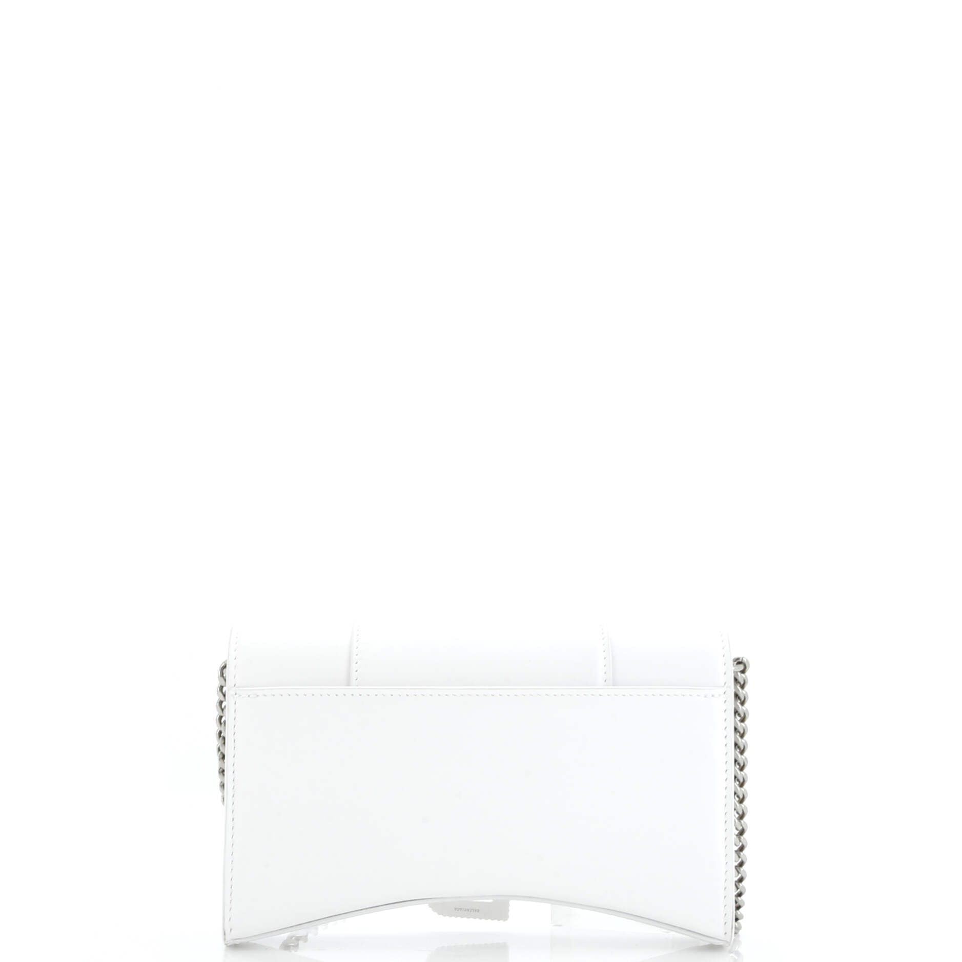 Hourglass Chain Wallet Leather with Crystal Detail