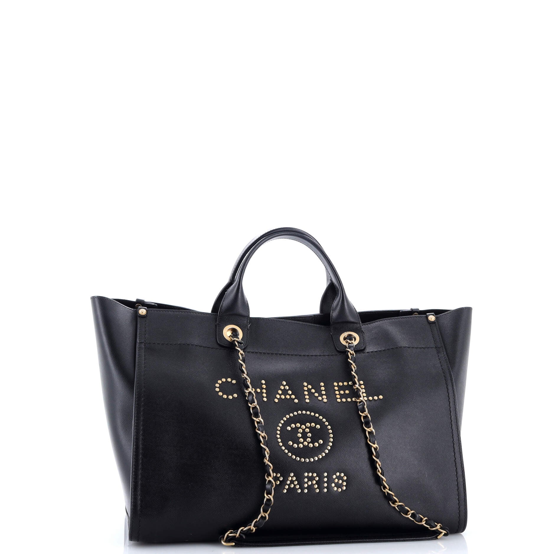 Deauville Tote Studded Caviar Medium
