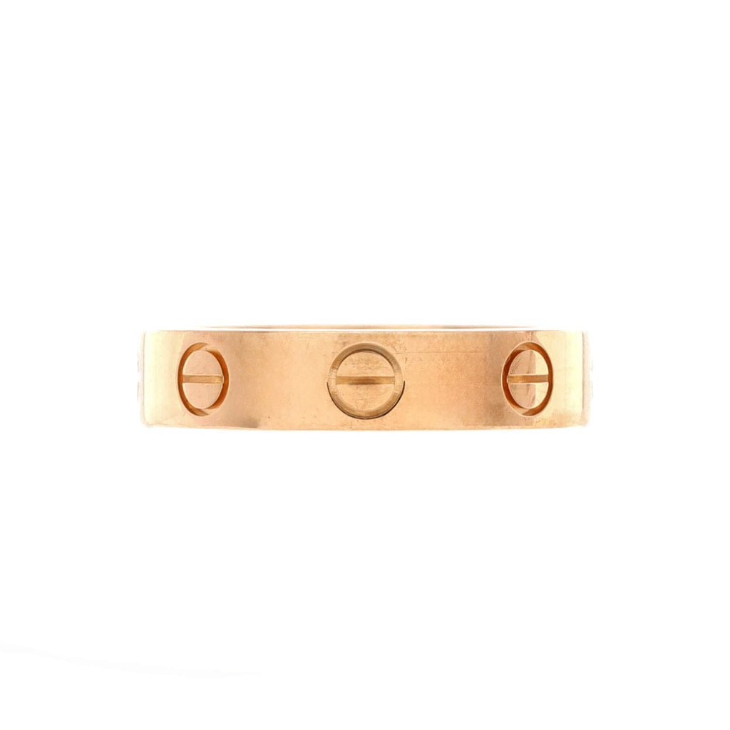 Love Wedding Band 1 Diamond Ring 18K Rose Gold with Diamond