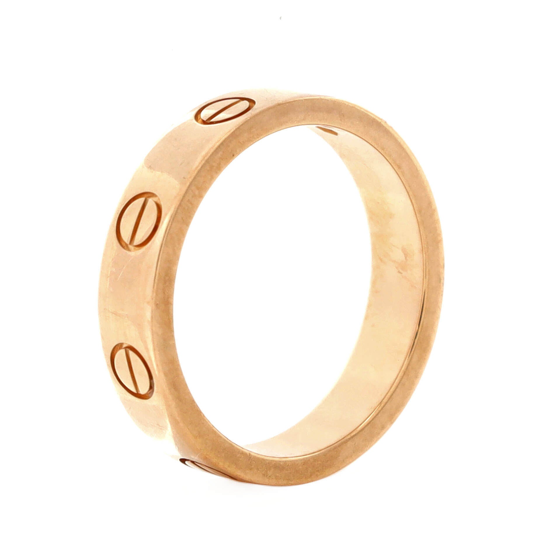 Love Wedding Band 1 Diamond Ring 18K Rose Gold with Diamond