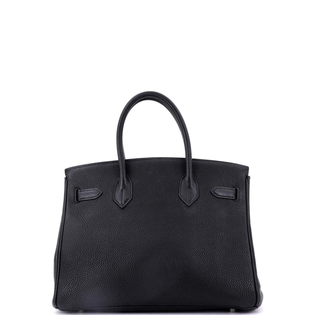 Birkin Handbag Bleu Minuit Togo with Palladium Hardware 30