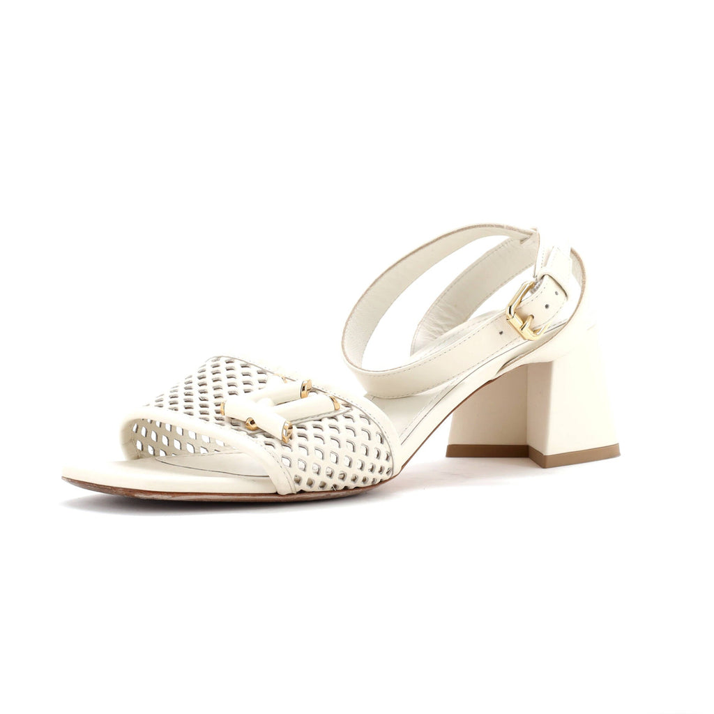 Women's Block Heel Shake Sandals Leather