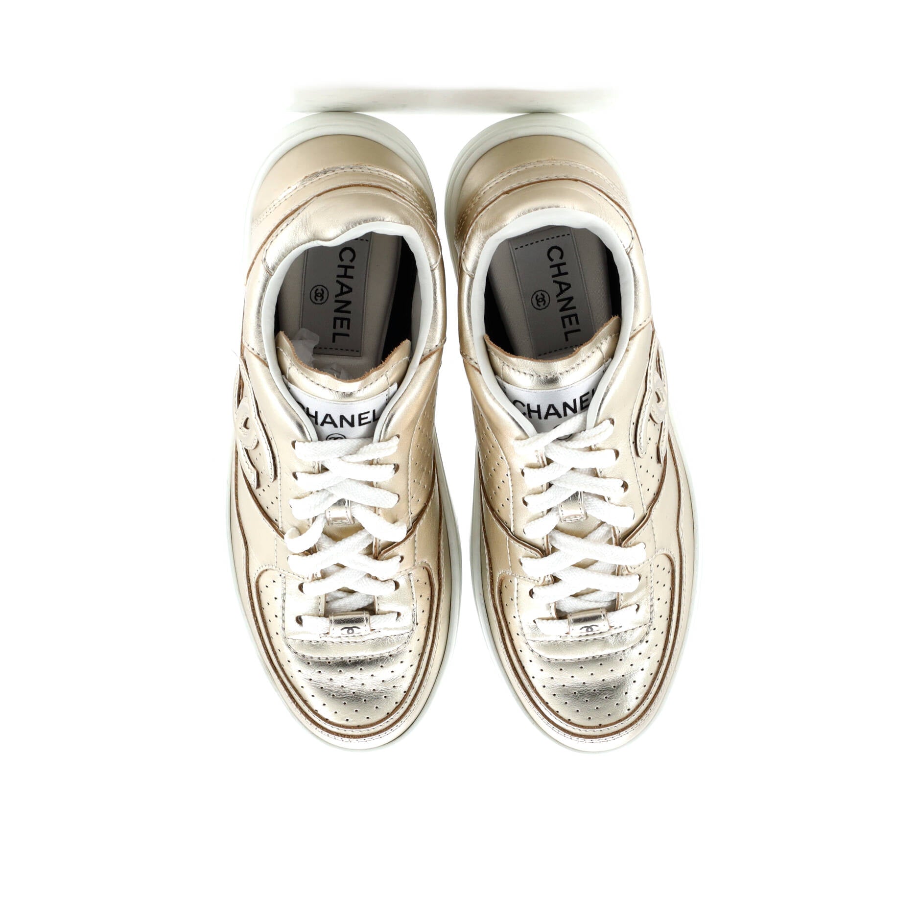 Women's CC Low-Top Sneakers Perforated Leather