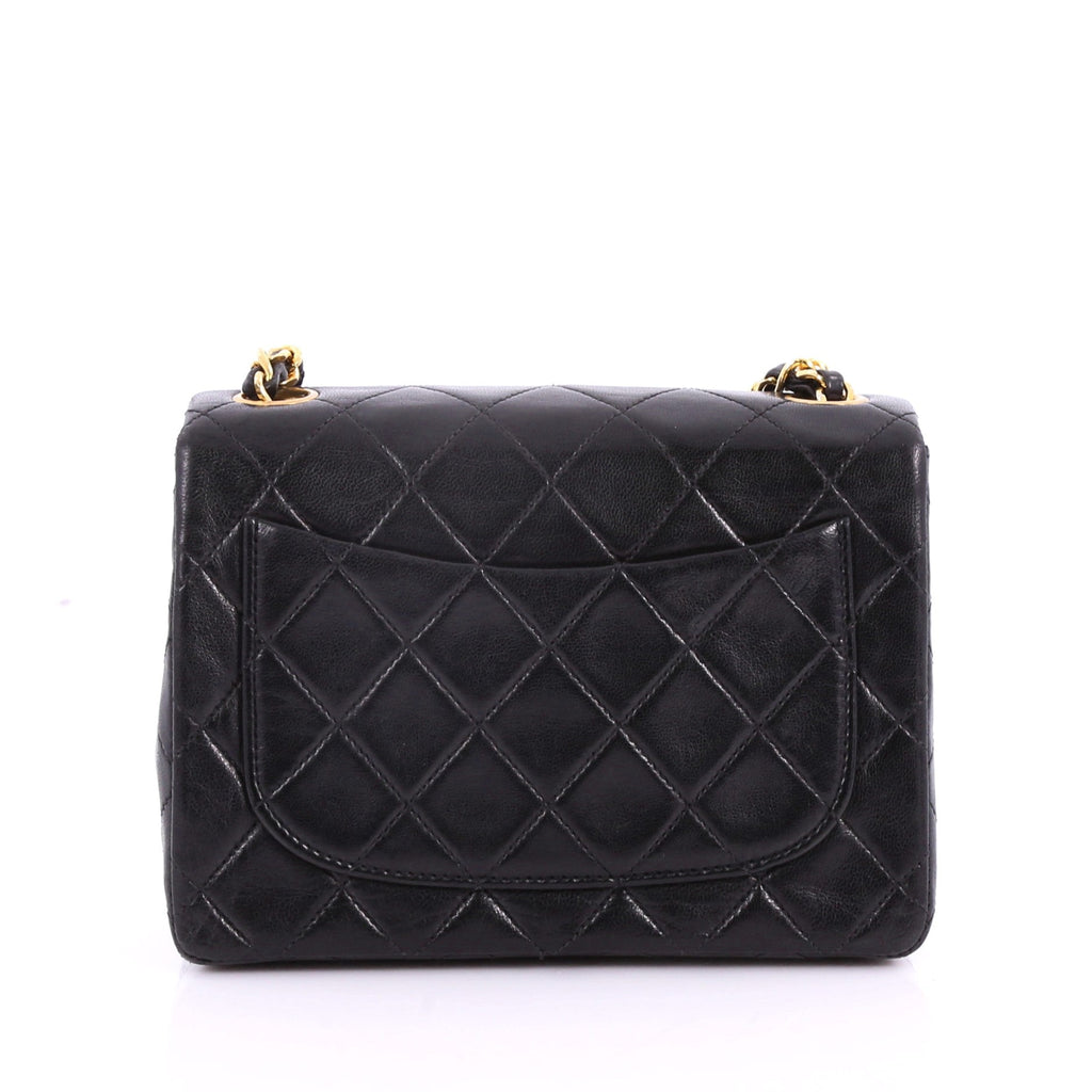 Vintage Square Classic Single Flap Bag Quilted Lambskin Mini