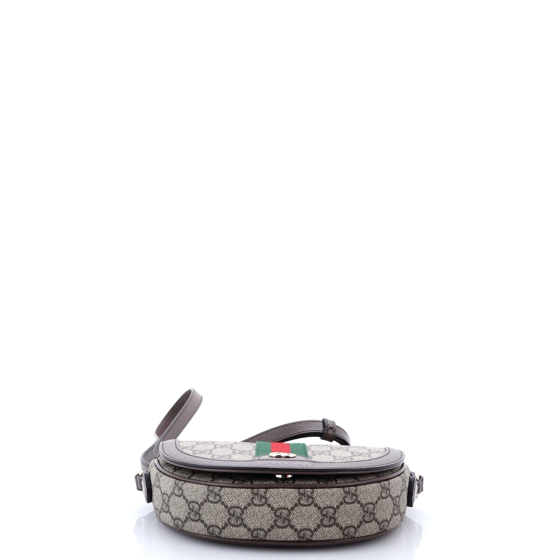 Ophidia Curved Flap Shoulder Bag GG Coated Canvas Mini
