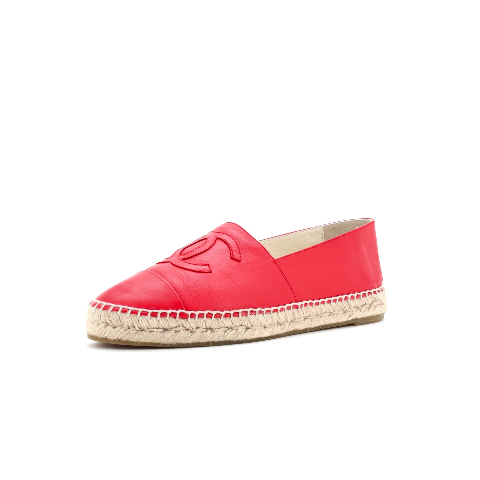 Women's CC Cap Toe Espadrilles Leather