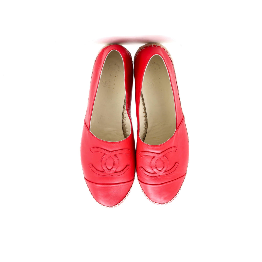 Women's CC Cap Toe Espadrilles Leather