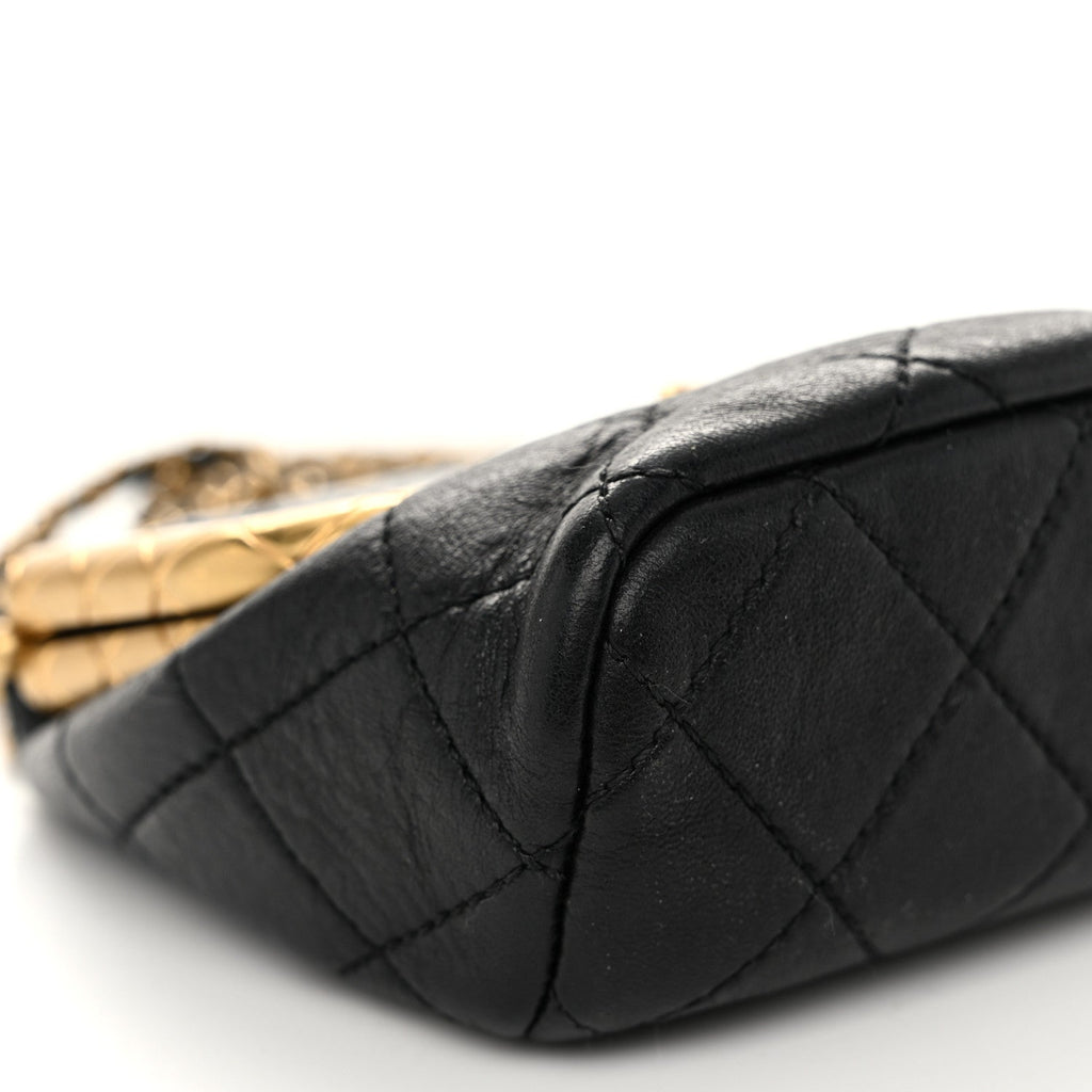Lambskin Quilted Micro My Crush Bag Black