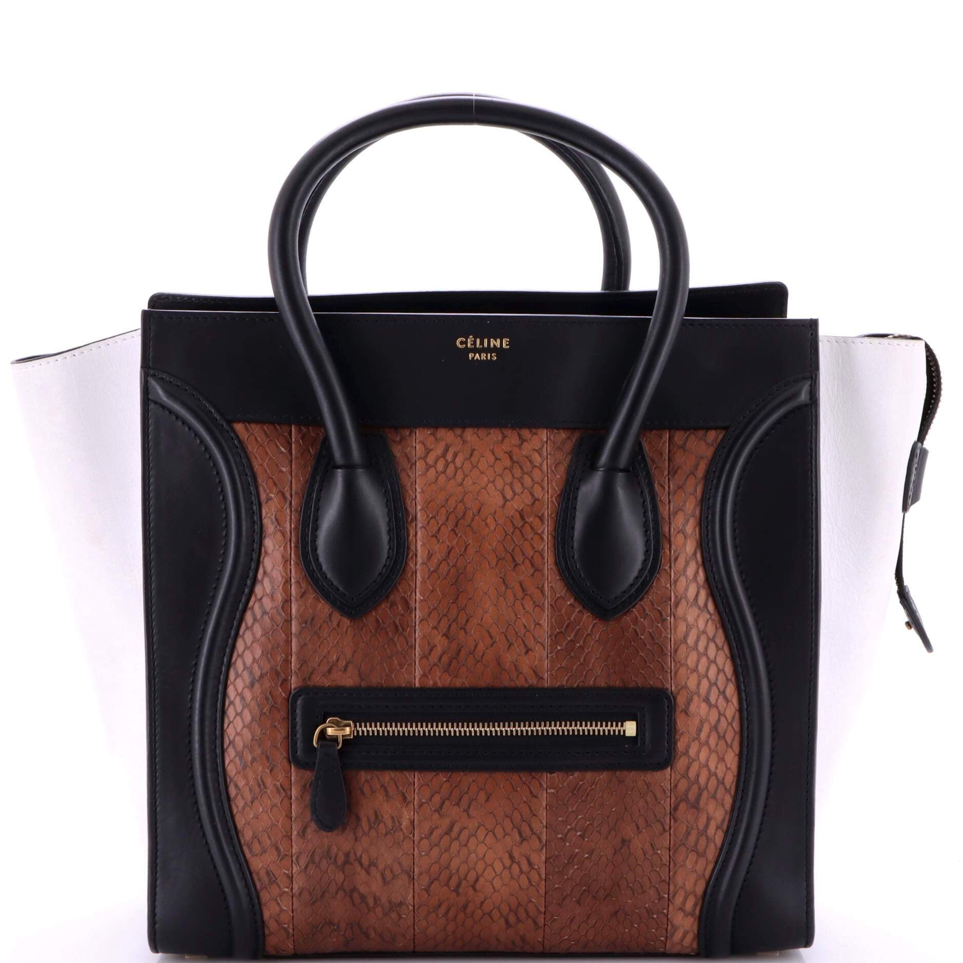 Luggage Bag Python and Leather Mini