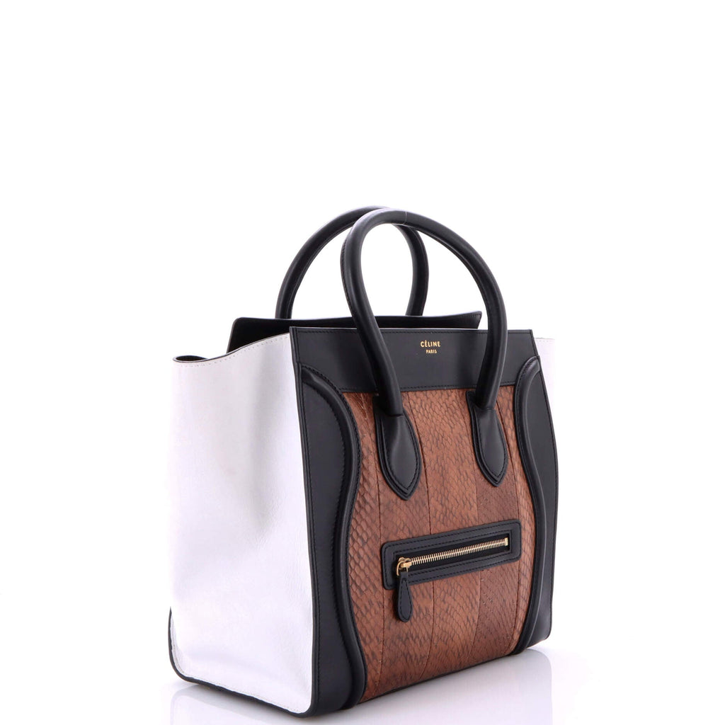 Luggage Bag Python and Leather Mini