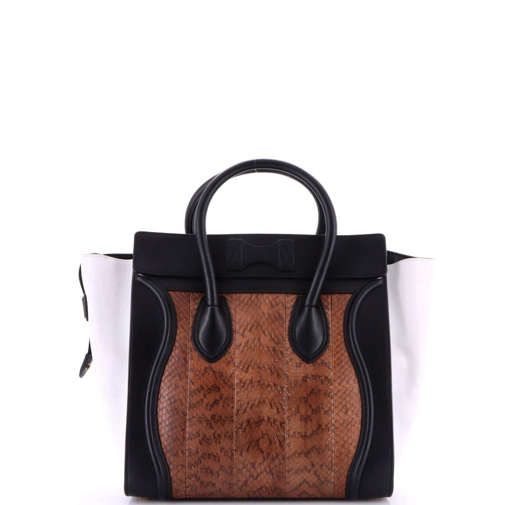 Luggage Bag Python and Leather Mini