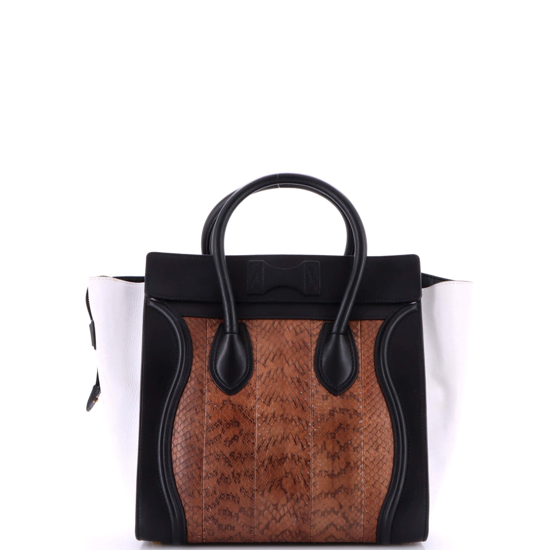 Luggage Bag Python and Leather Mini