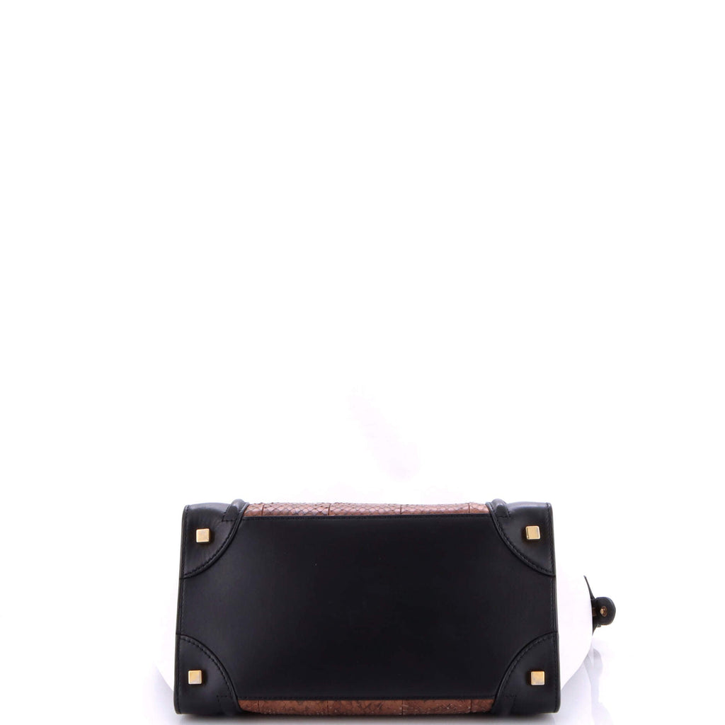 Luggage Bag Python and Leather Mini