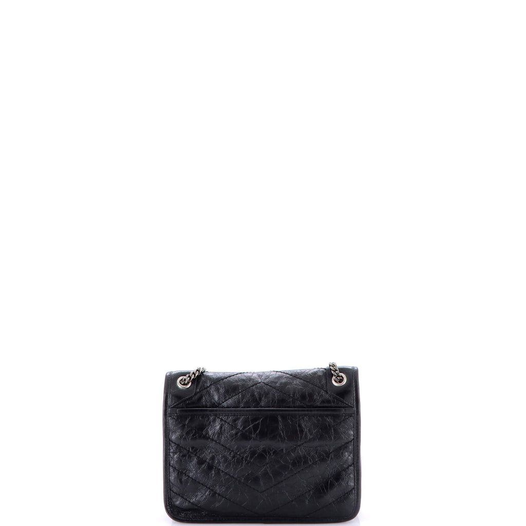 Niki Chain Flap Bag Matelasse Chevron Leather Baby