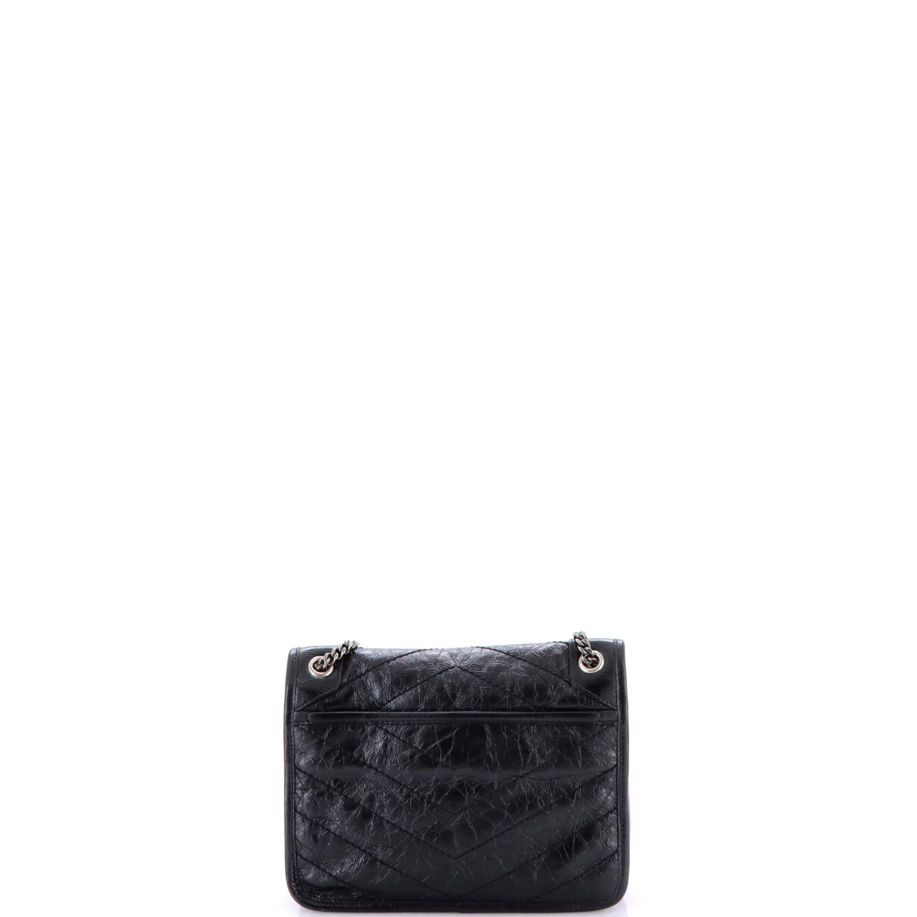 Niki Chain Flap Bag Matelasse Chevron Leather Baby