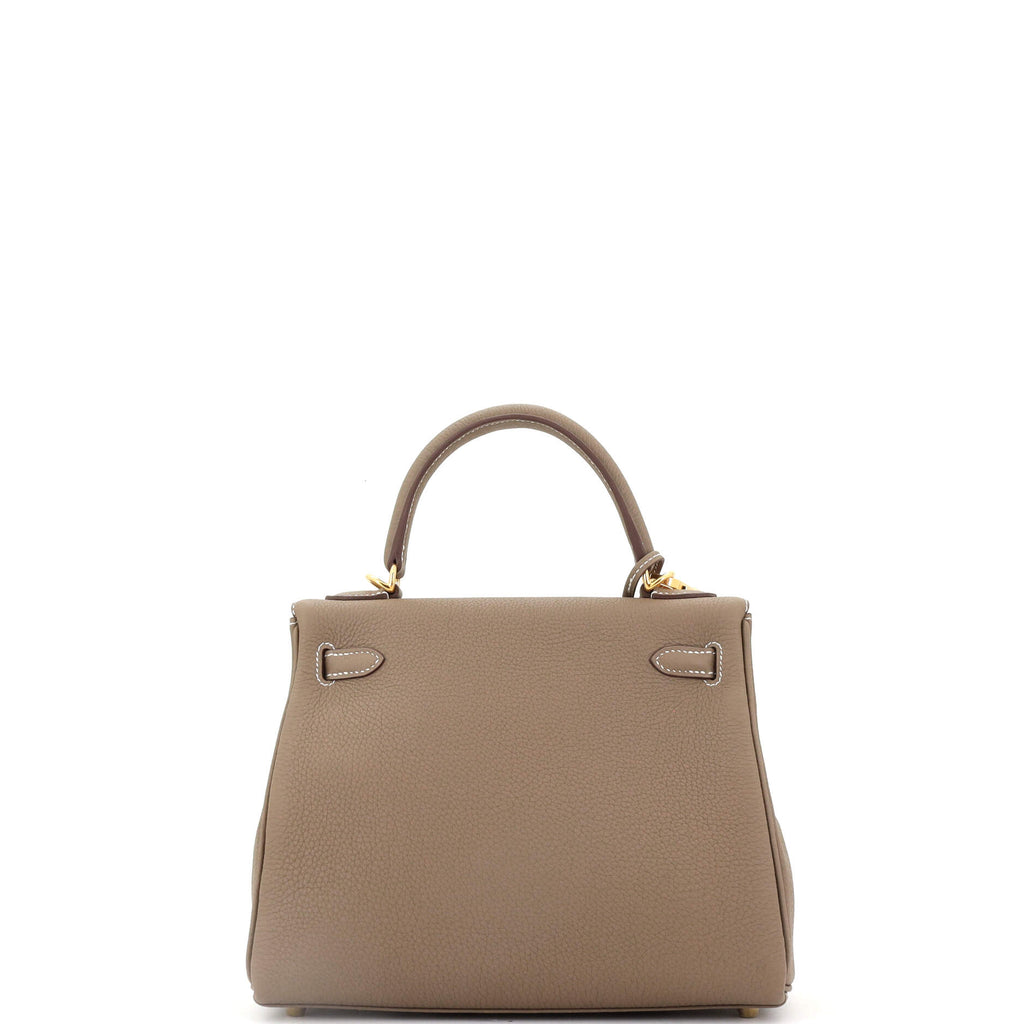 Kelly Handbag Grey Togo with Gold Hardware 25