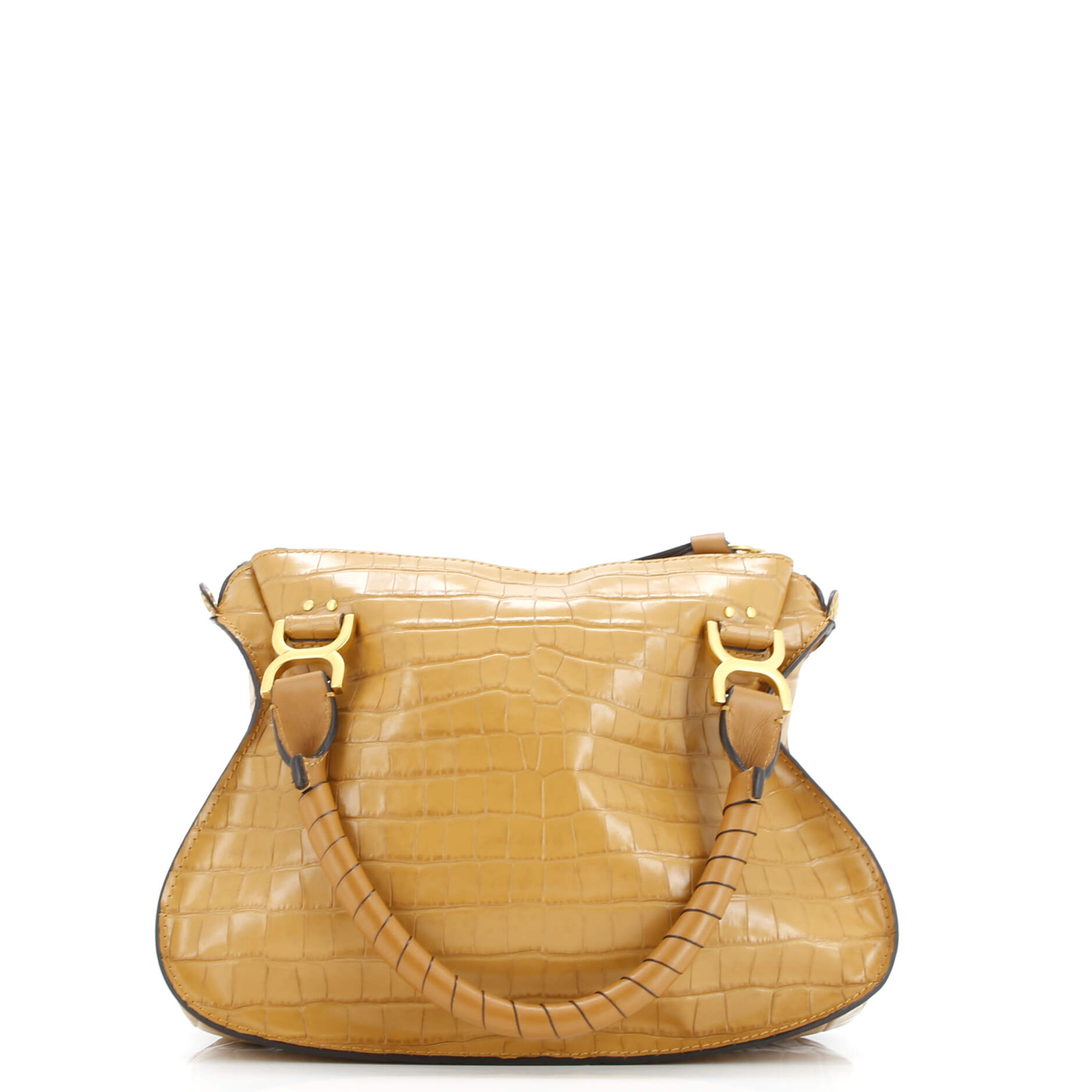 Marcie Satchel Crocodile Embossed Leather Medium