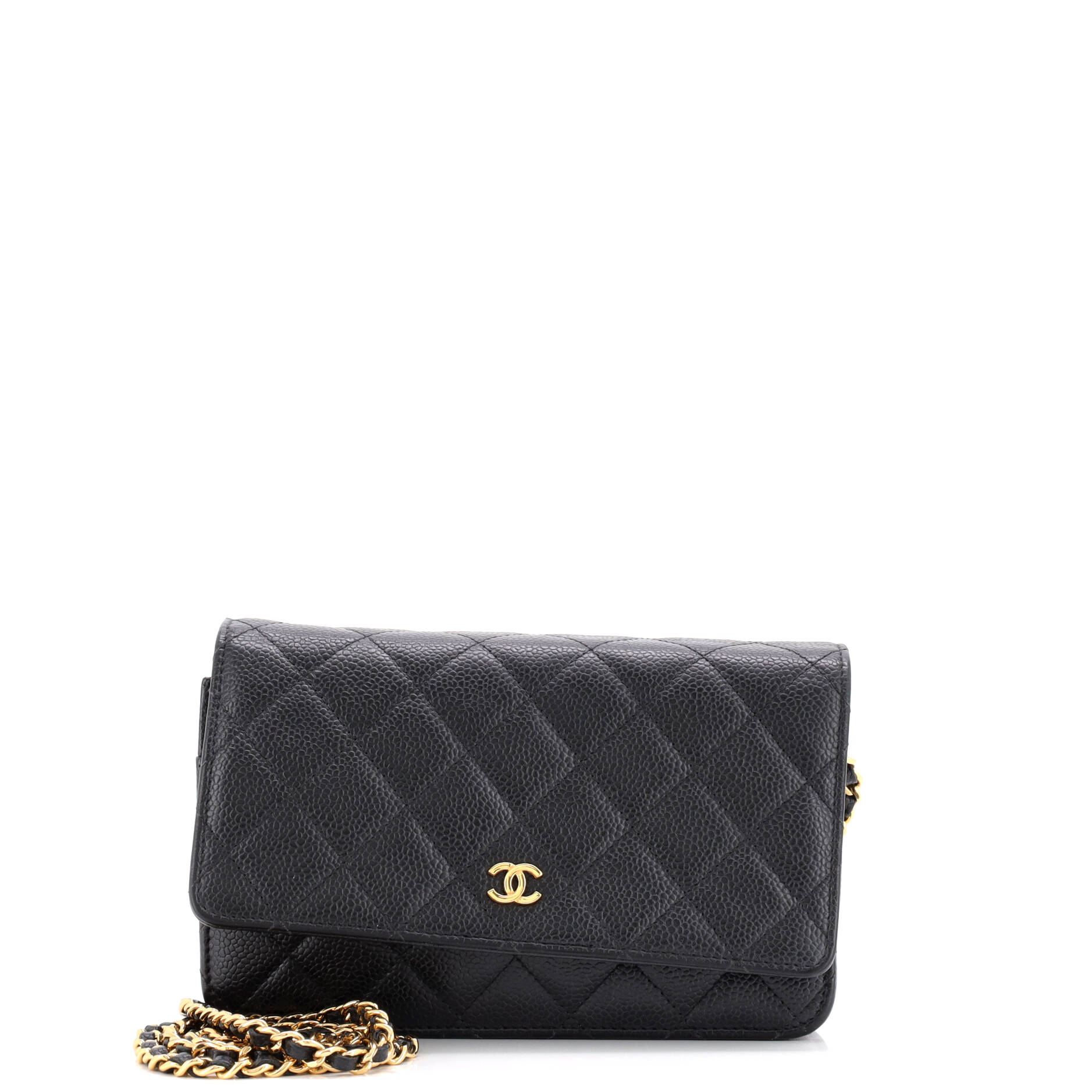 Wallet on Chain Quilted Caviar