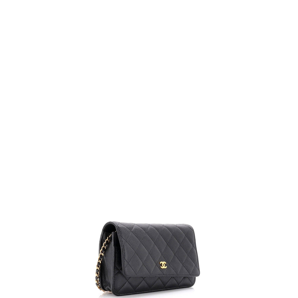 Wallet on Chain Quilted Caviar