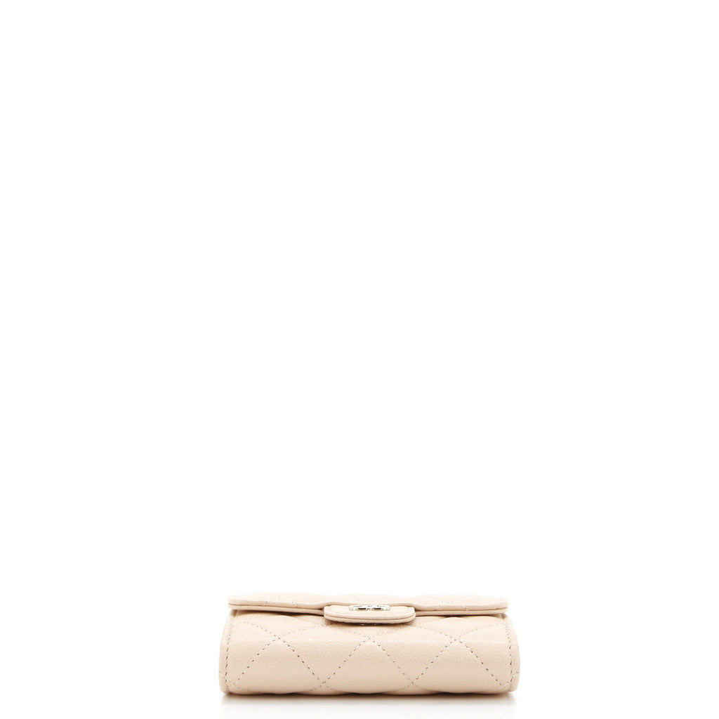Classic Flap Card Case Quilted Caviar