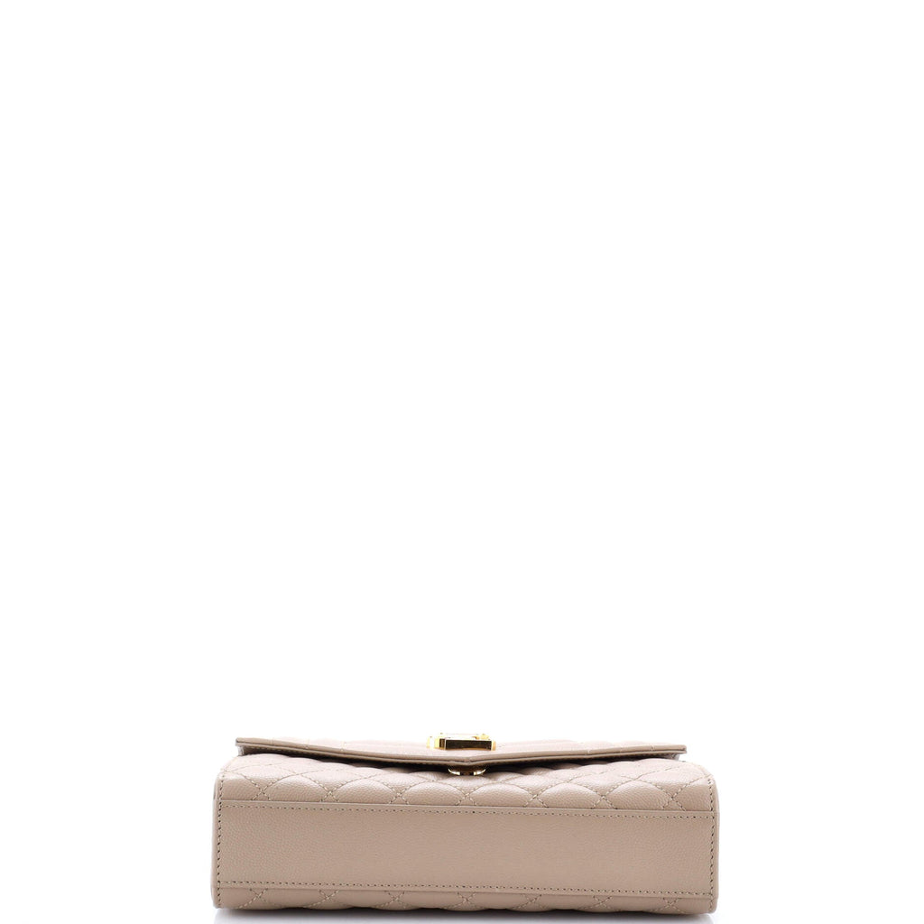 Classic Monogram Envelope Satchel Mixed Matelasse Leather Small