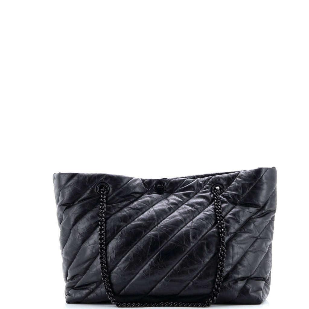 Crush Carry All Chain Tote Quilted Leather Medium
