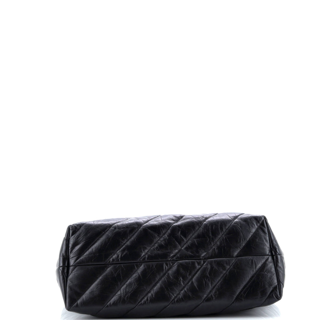 Crush Carry All Chain Tote Quilted Leather Medium