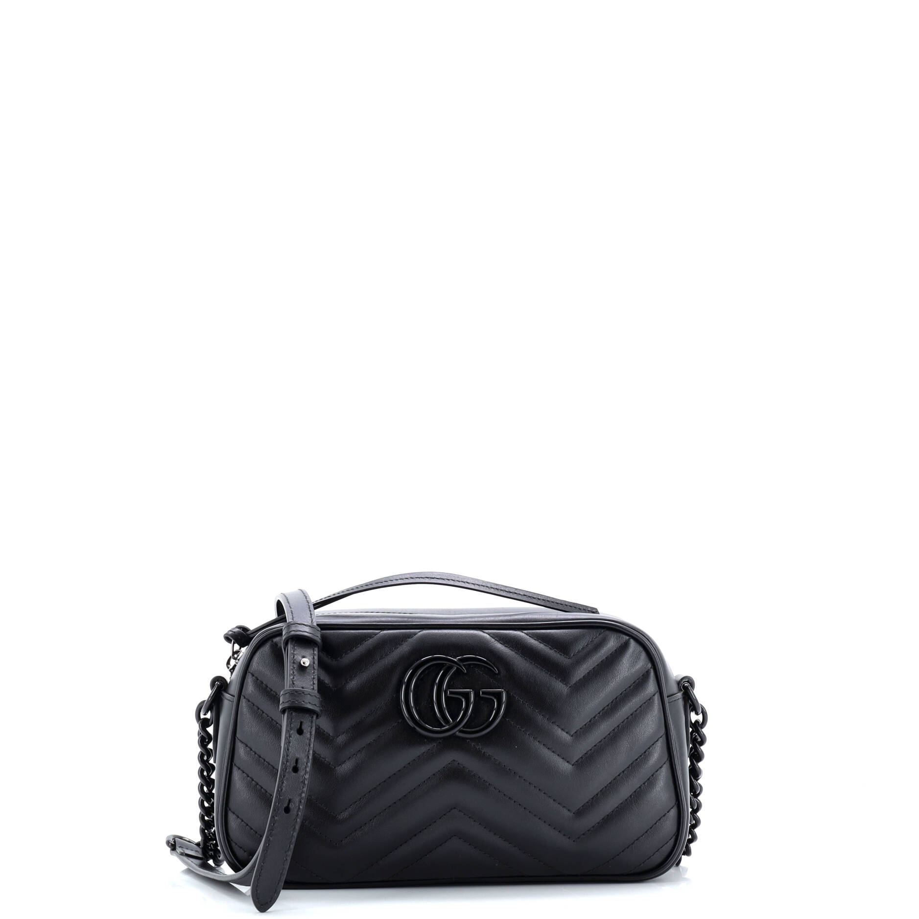GG Marmont Monochrome Shoulder Bag Matelasse Leather Small